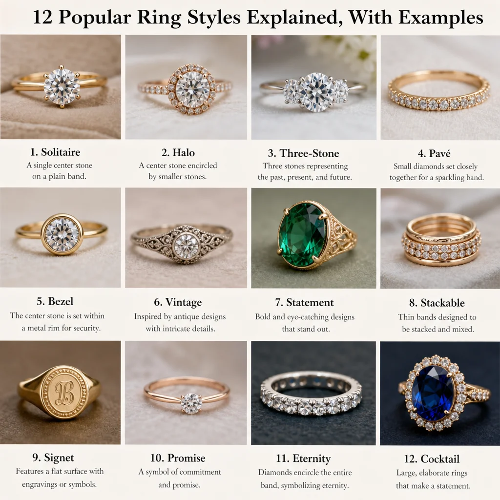 12 Popular Ring Styles Explained, With Examples