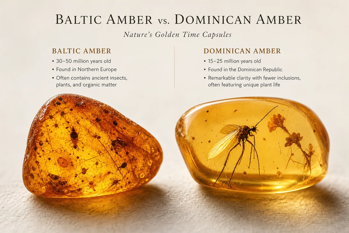 Baltic Amber and Dominican Amber Look Similar