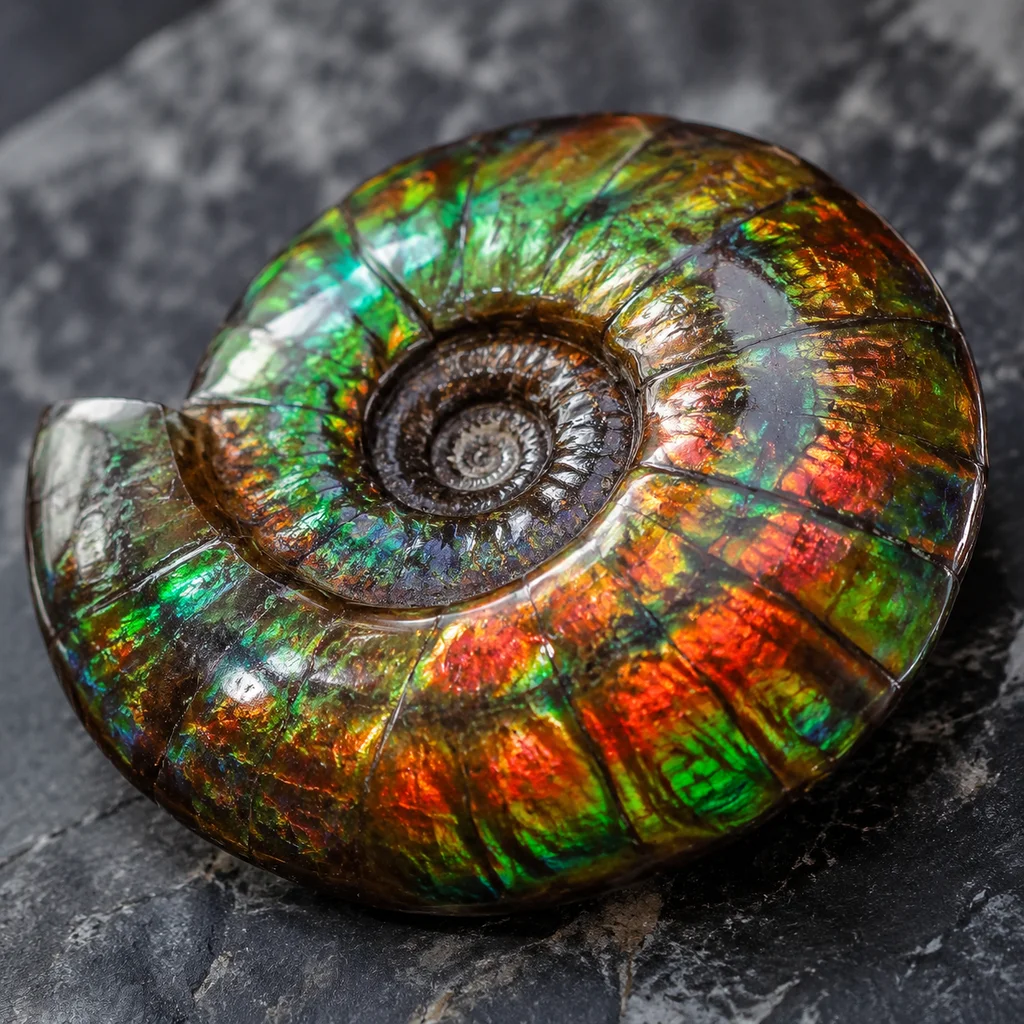 Ammolite: Rainbow Ammonite Gem from Canada
