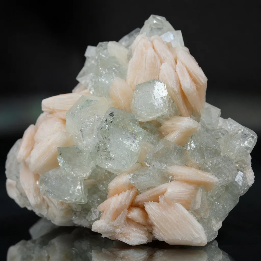 Apophyllite & Stilbite: India Rare Zeolite