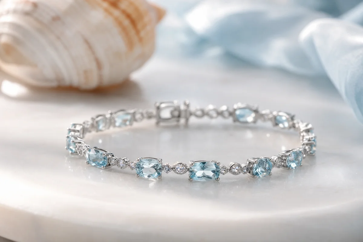 Aquamarine Bracelet: Ocean-Blue Beauty for March