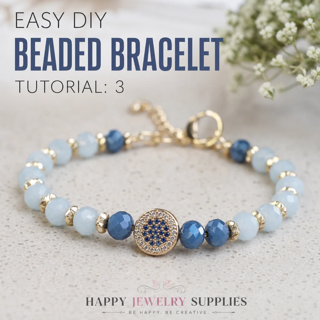 Easy DIY Beaded Bracelet Tutorial: 3
