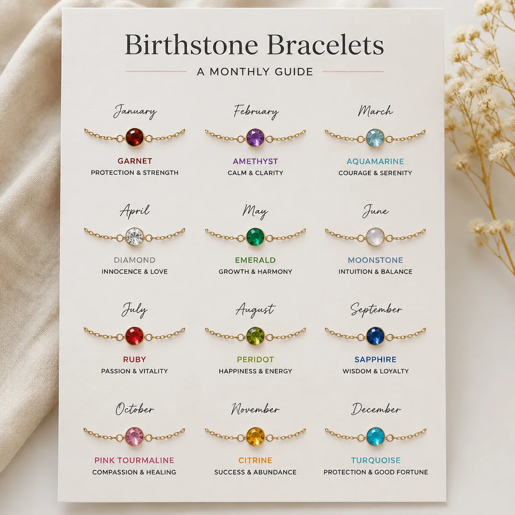 Personalized Monthly Birthstone Bracelets Guide