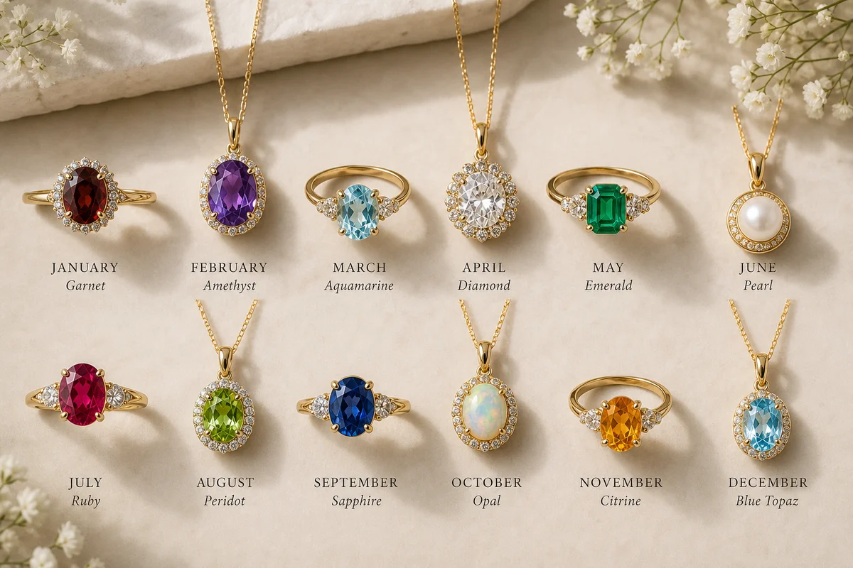 Birthstone jewelry by month: all twelve