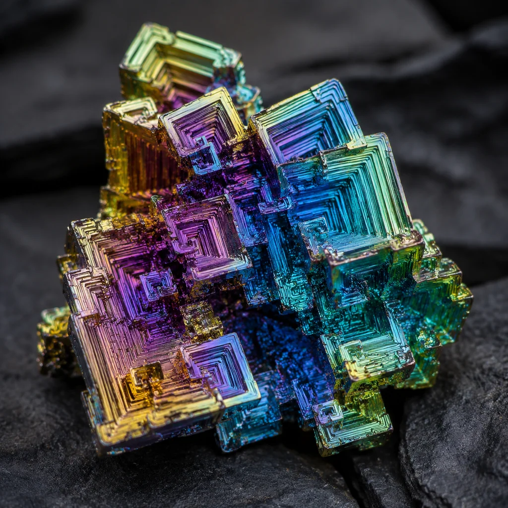 Bismuth Crystals: The Unique Geometric Beauty