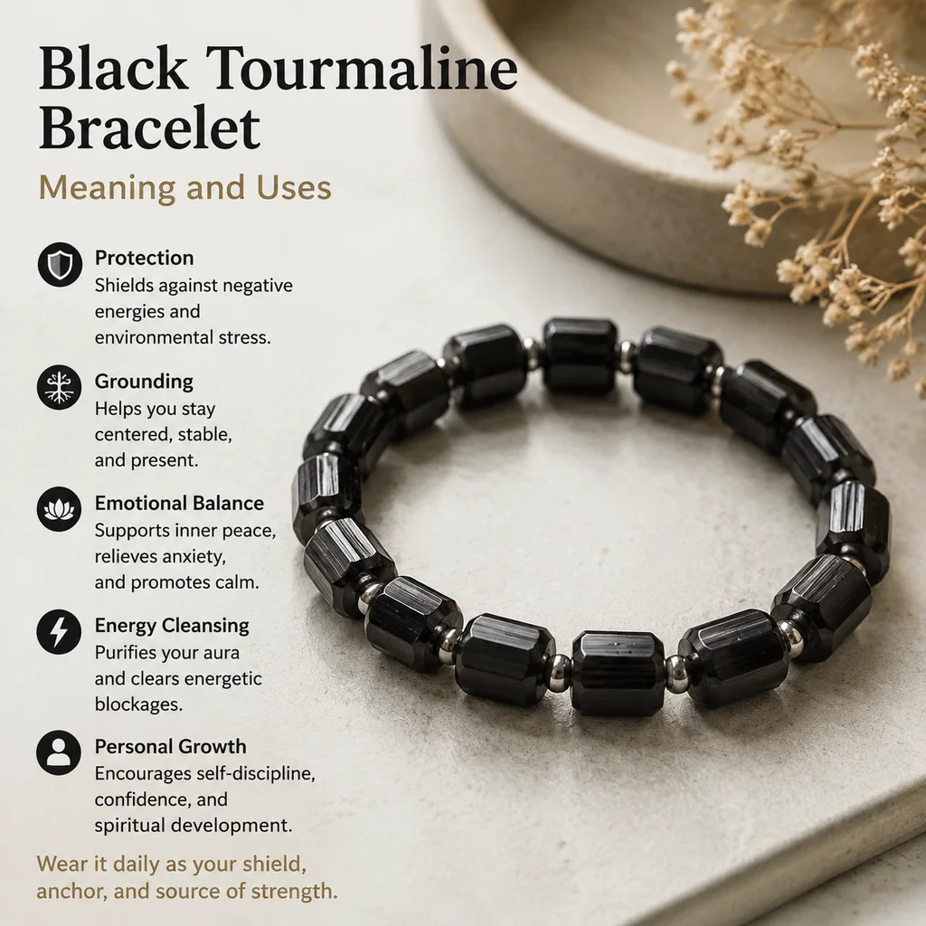 Black Tourmaline Bracelet Meaning and Uses