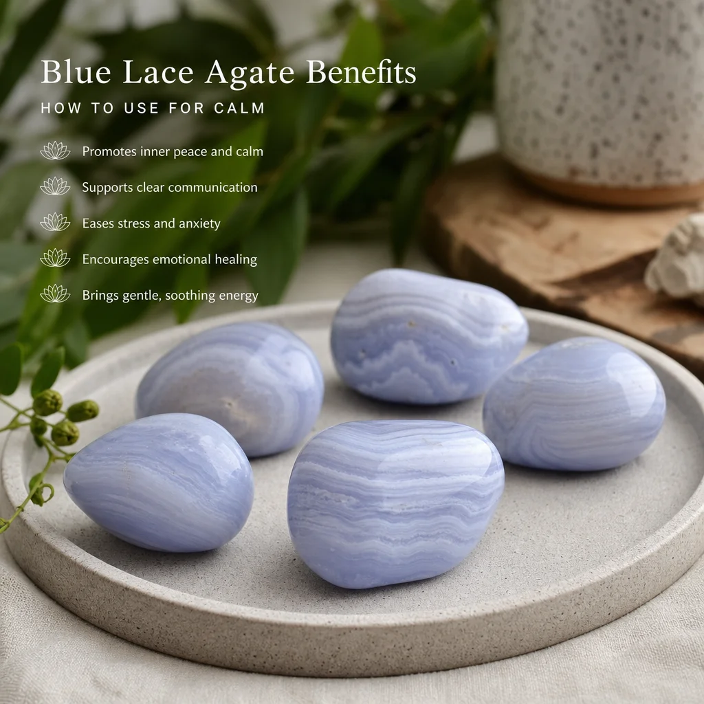 Blue Lace Agate Benefits: How to Use for Calm