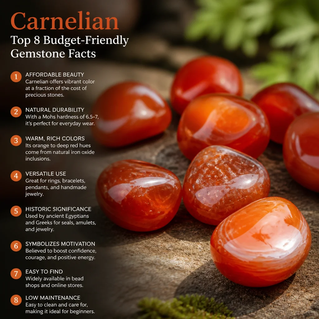 Carnelian: Top 8 Budget-Friendly Gemstone Facts