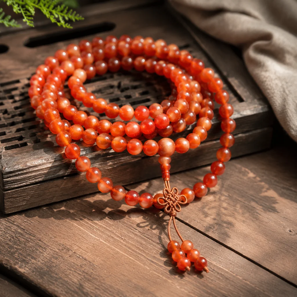 Carnelian Mala: 108 Beads of Creative Fire