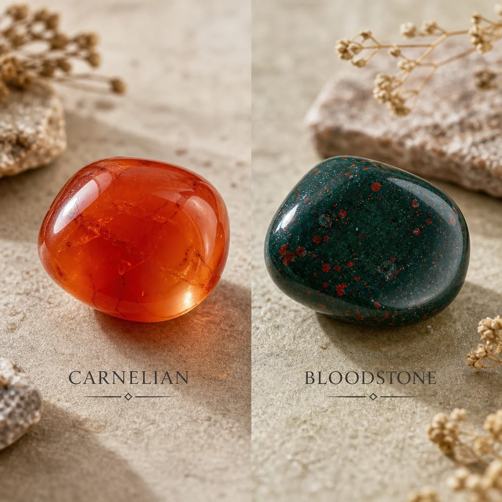 Carnelian vs Bloodstone: How to Tell Them Apart