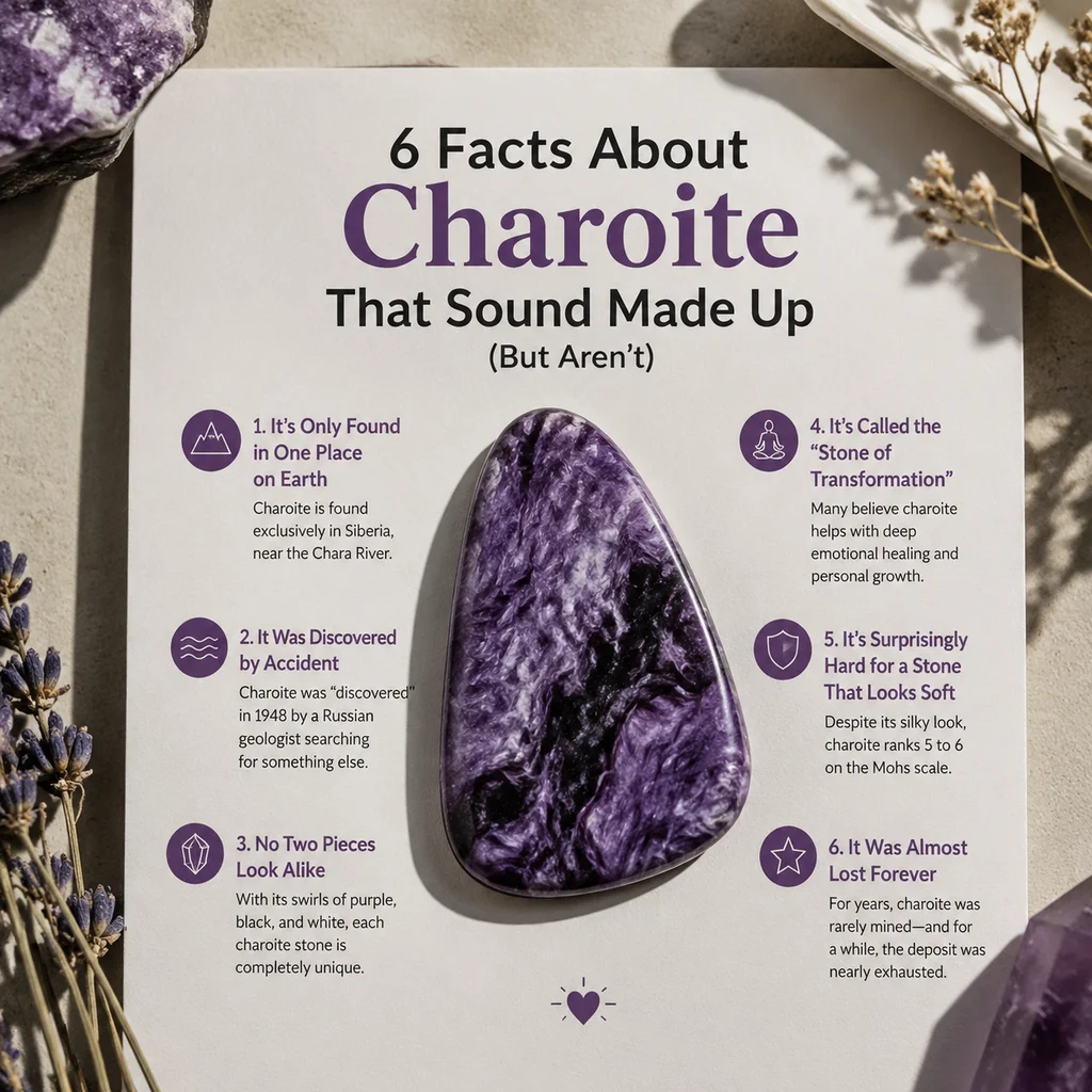 6 Facts About Charoite That Sound Made Up (But