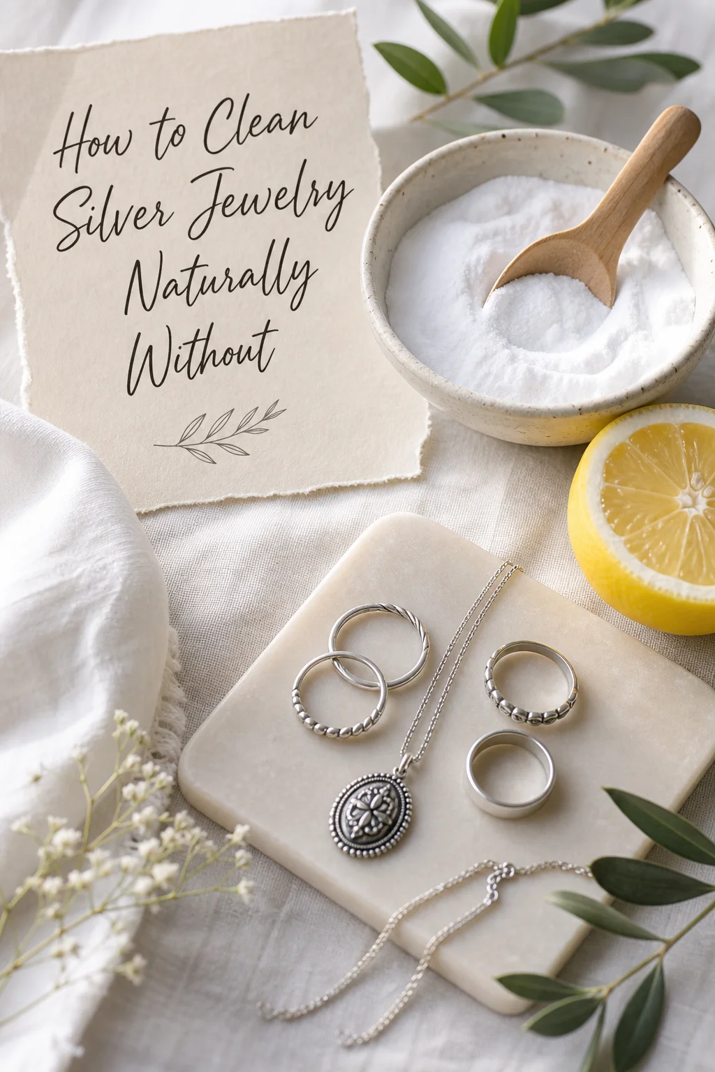 How to Clean Silver Jewelry Naturally Without