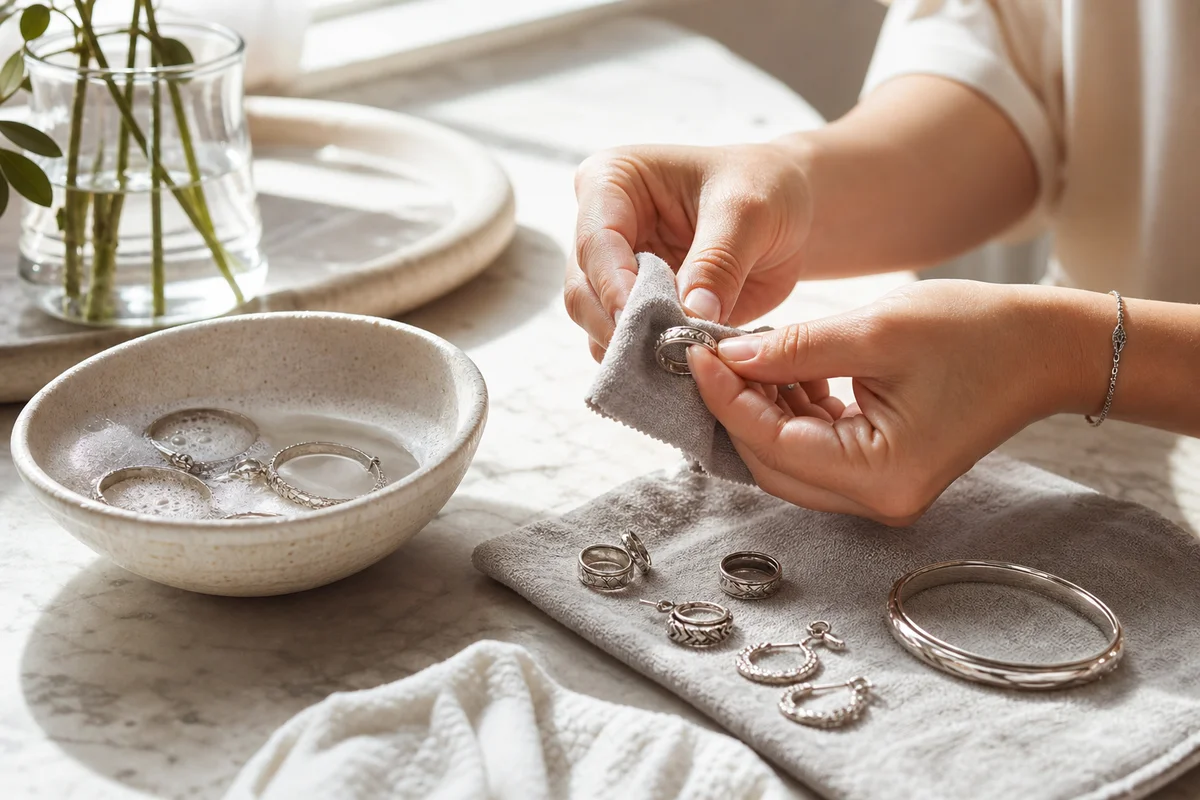 How to Clean Tarnished Silver Jewelry with
