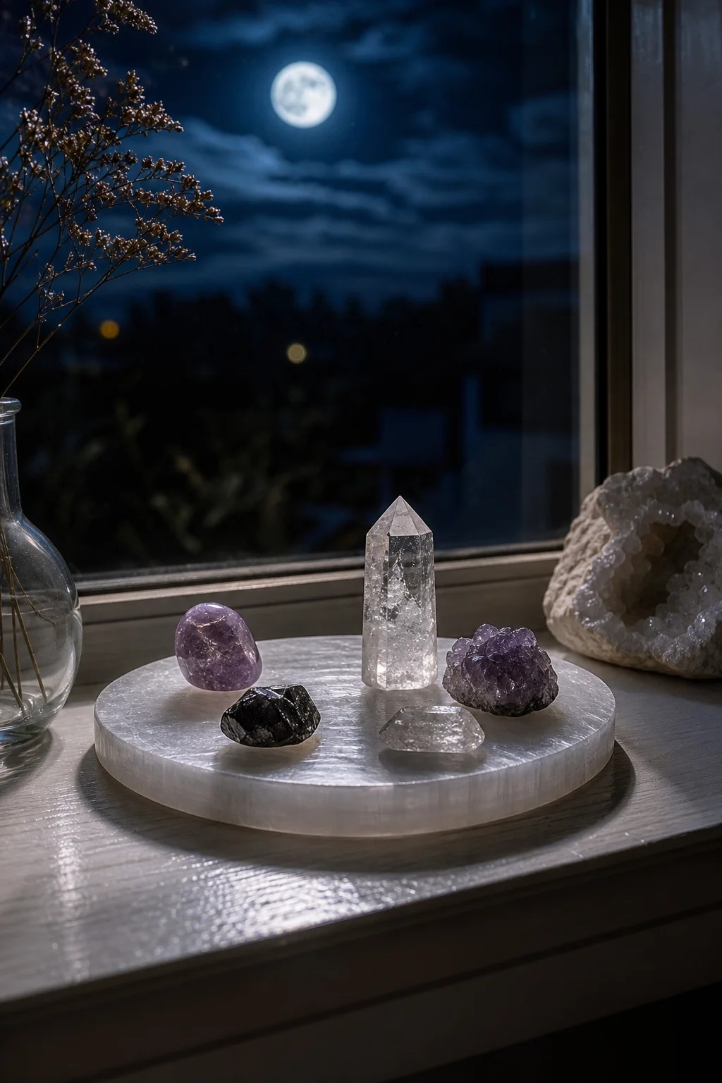 How to Cleanse Crystals with Moonlight
