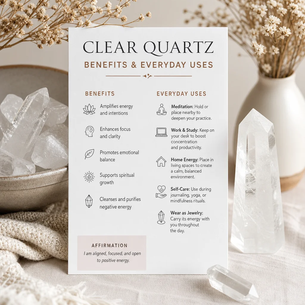 Clear Quartz Benefits and Everyday Uses