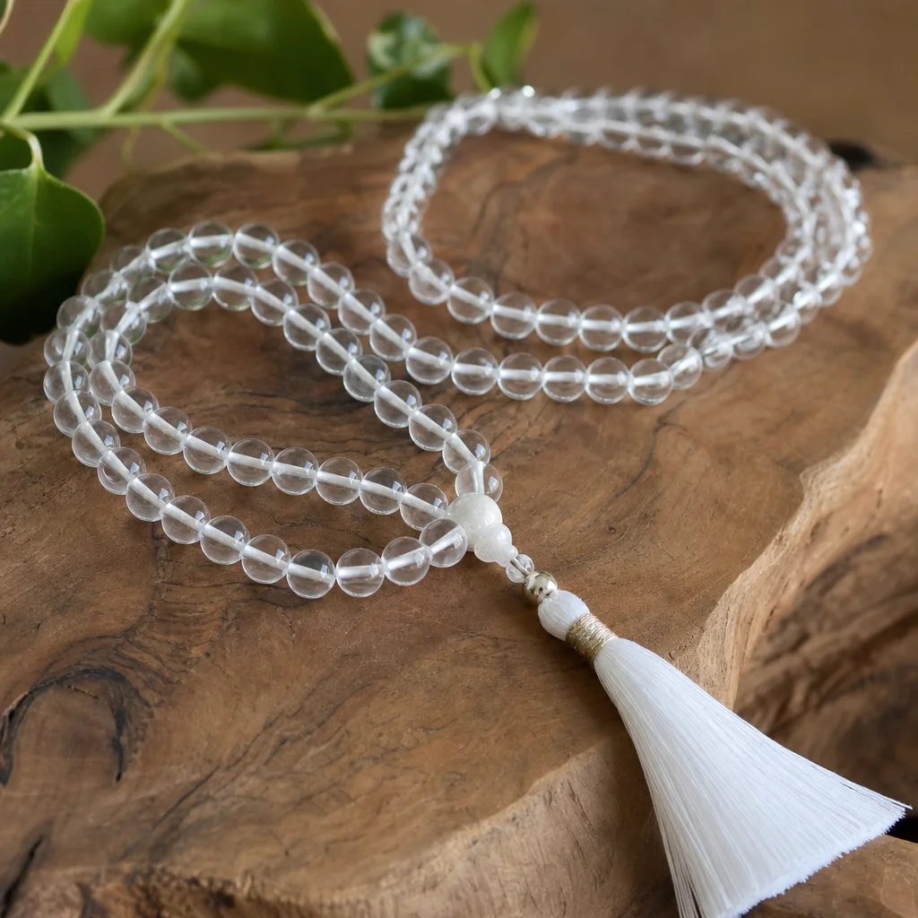 Clear Quartz Mala Beads: Universal Amplifier