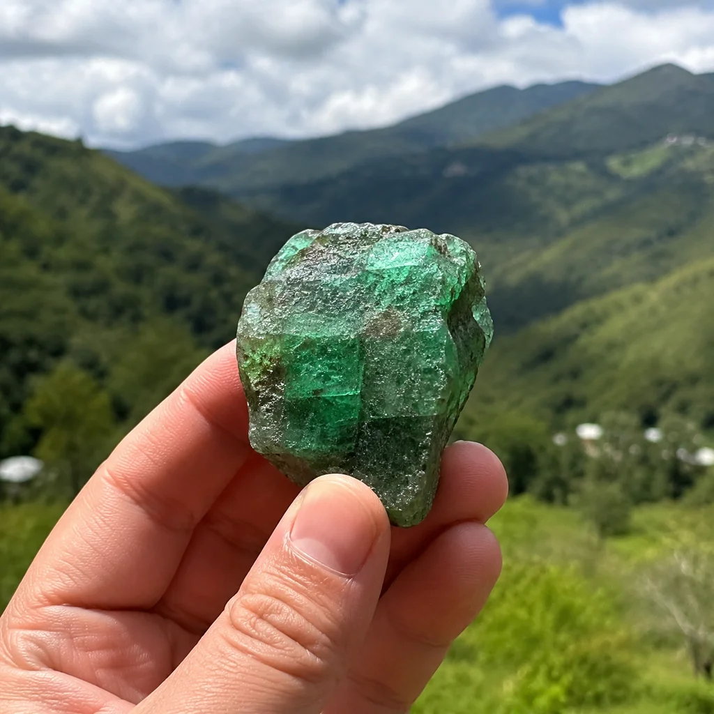 I bought a rough emerald in Colombia and