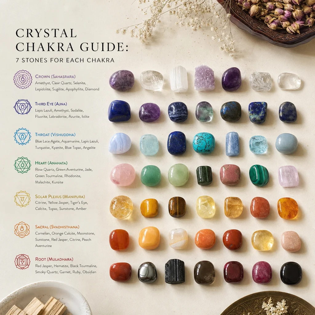 Crystal Chakra Guide: 7 Stones for Each Chakra
