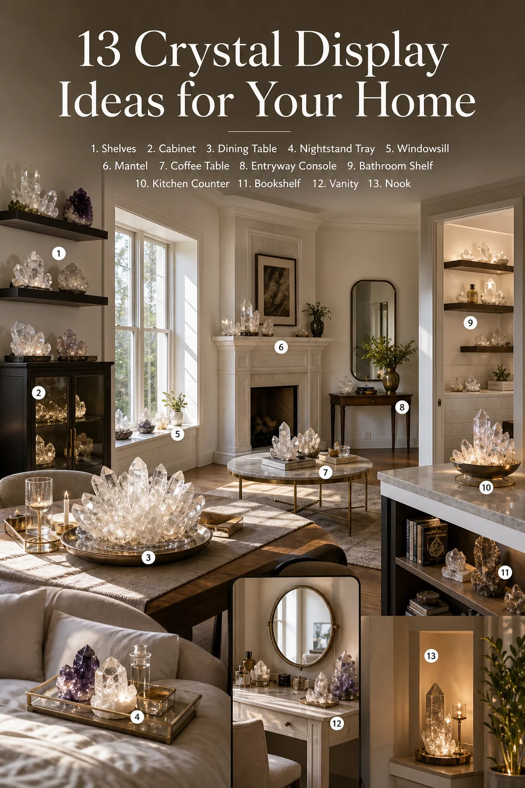 13 Crystal Display Ideas for Your Home