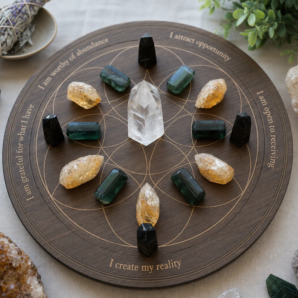 Build Your Abundance Crystal Grid