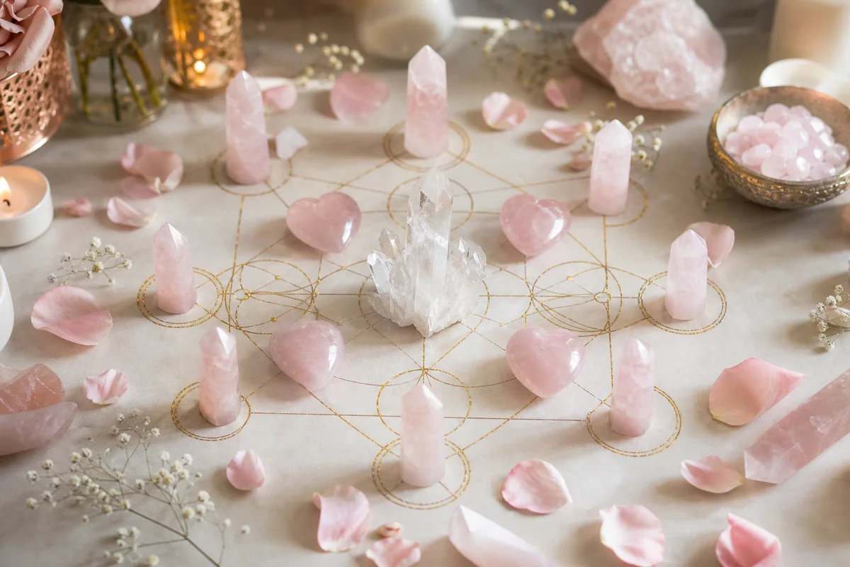 Crystal Grid for Love: How to Arrange Rose Qu...