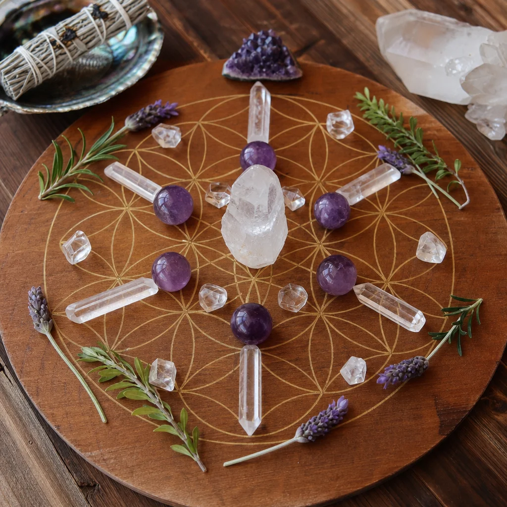 Crystal grids and sacred geometry
