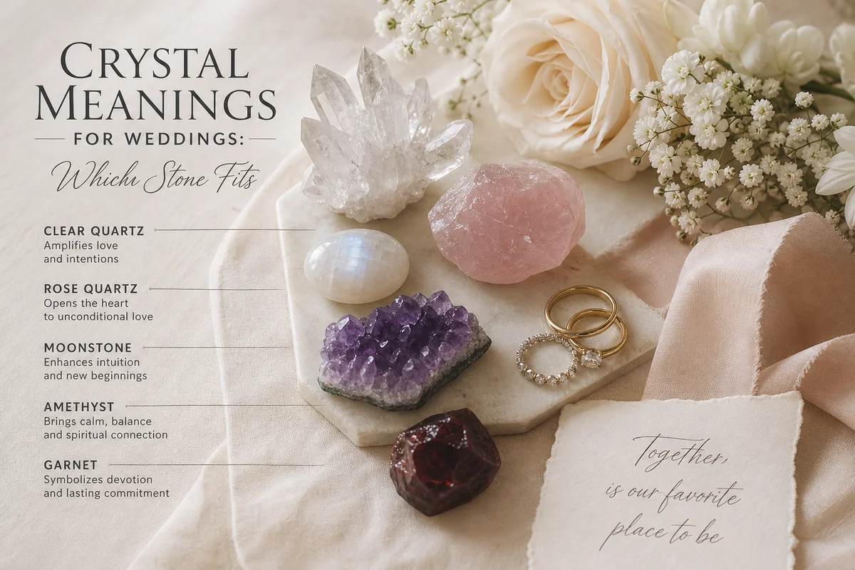 Crystal Meanings for Weddings: Which Stone Fits