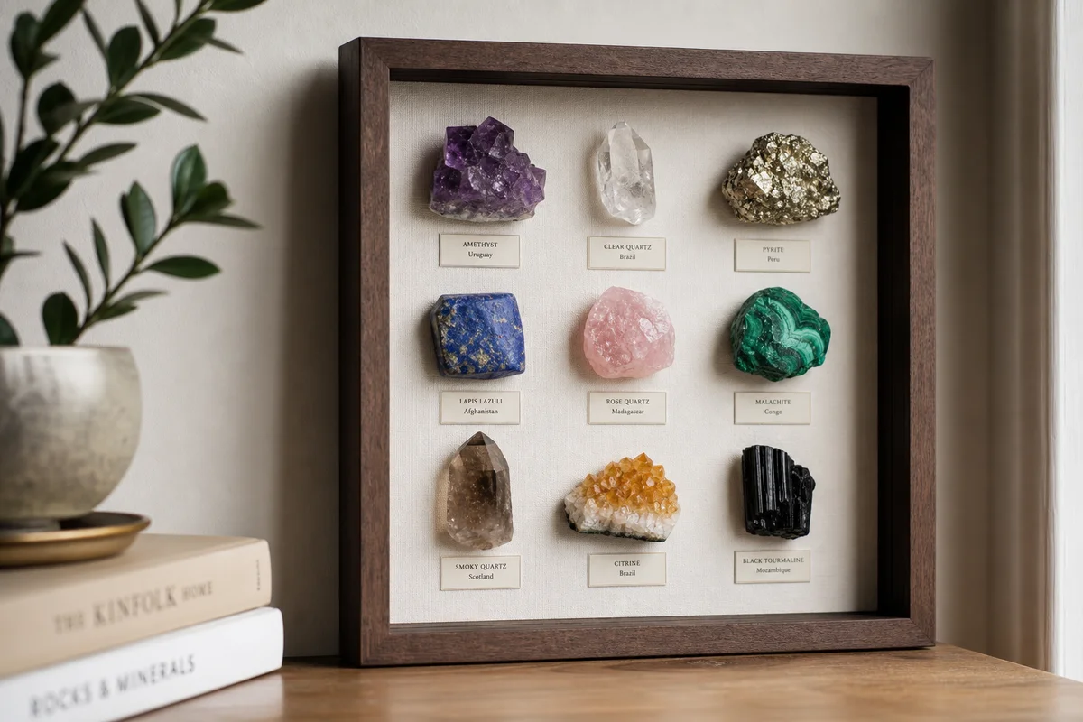 How to Display Your Crystals in a Shadow Box