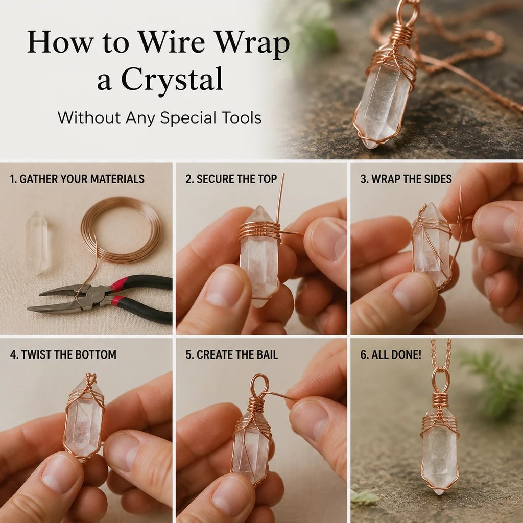 How to Wire Wrap a Crystal Without Any Special