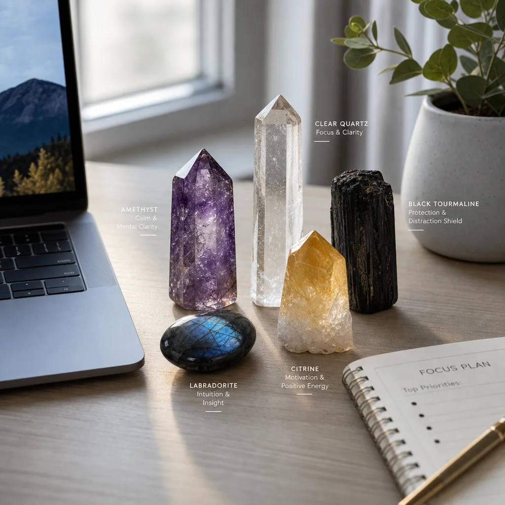 Best Crystals for Home Office Focus