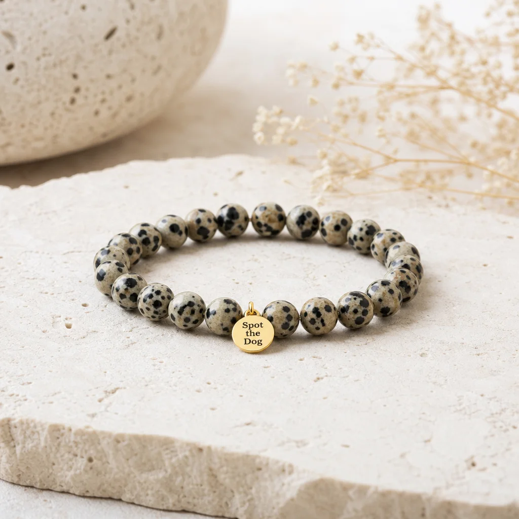 Dalmatian Jasper Bracelet: Spot the Dog