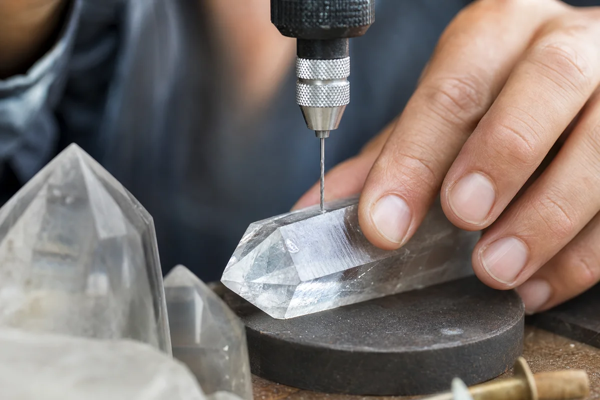 Drilling Holes in Crystals Without Cracking