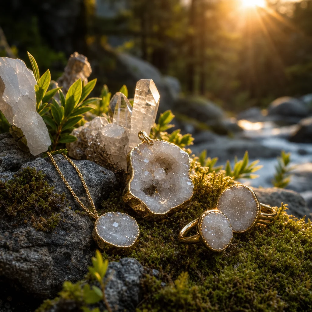 Druzy Quartz Jewelry: Sparkling Crystal Beauty..