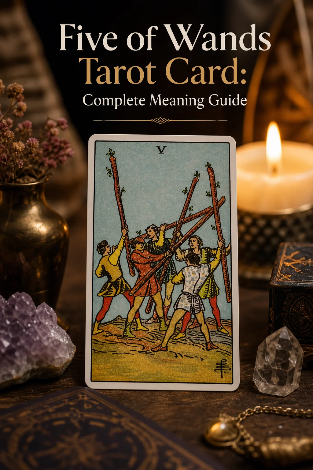 Five of Wands Tarot Card: Complete Meaning Guide