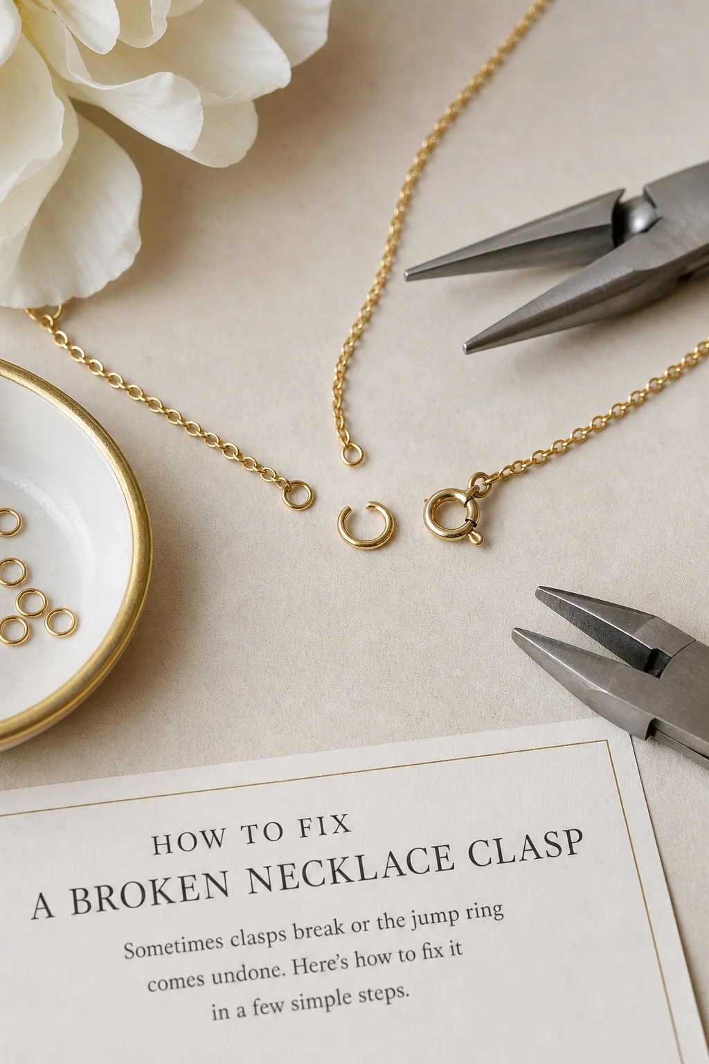 How to Fix a Broken Necklace Clasp Without