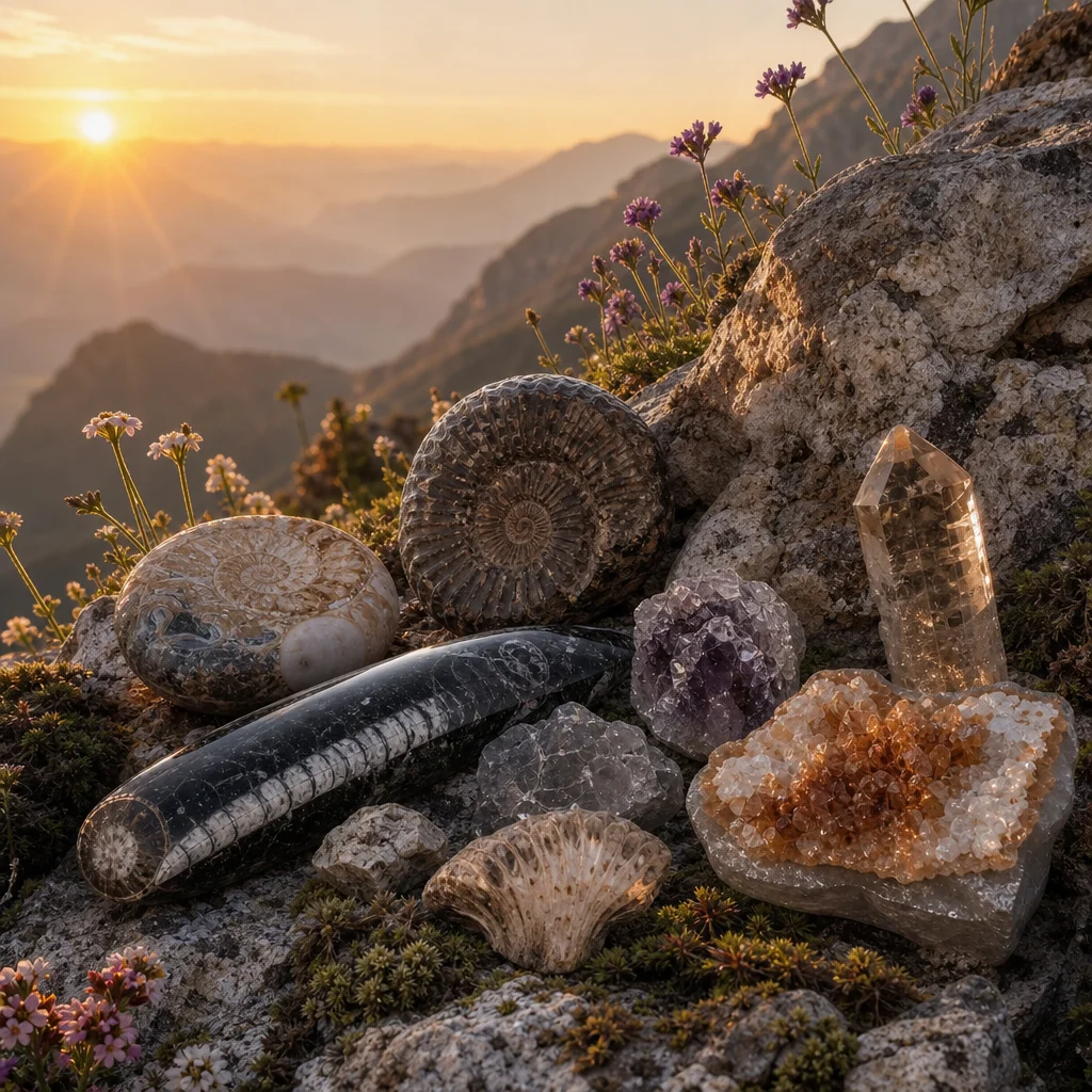 Fossil Gemstones Guide: Ammonite, Orthoceras &..
