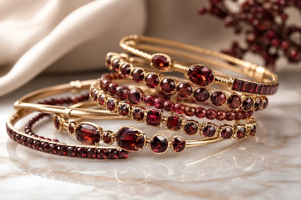 January Birthstone Garnet Bracelets: Colors