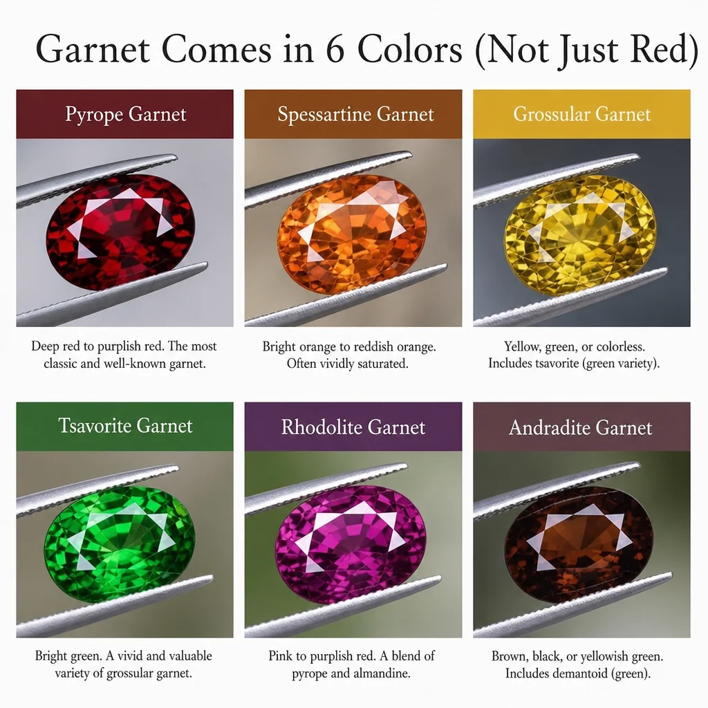 Garnet Comes in 6 Colors (Not Just Red)