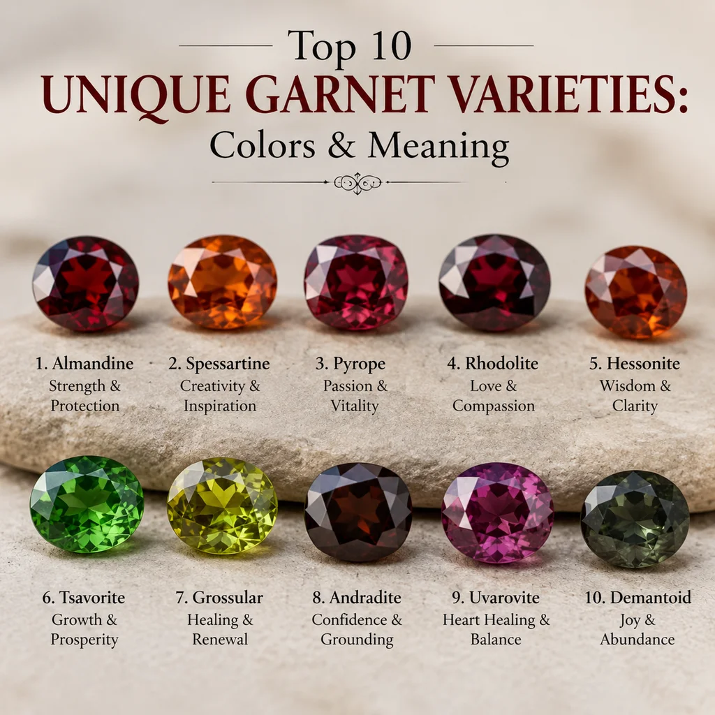 Top 10 Unique Garnet Varieties: Colors & Meaning