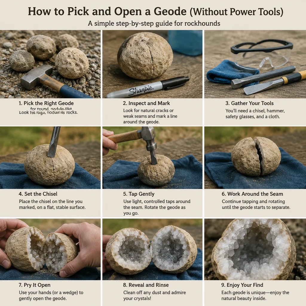 How to Pick and Open a Geode (Without