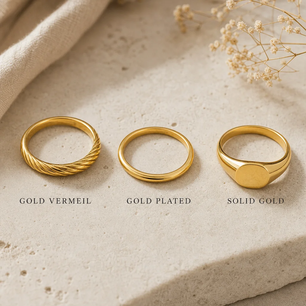 Gold Vermeil vs Gold Plated vs Solid Gold