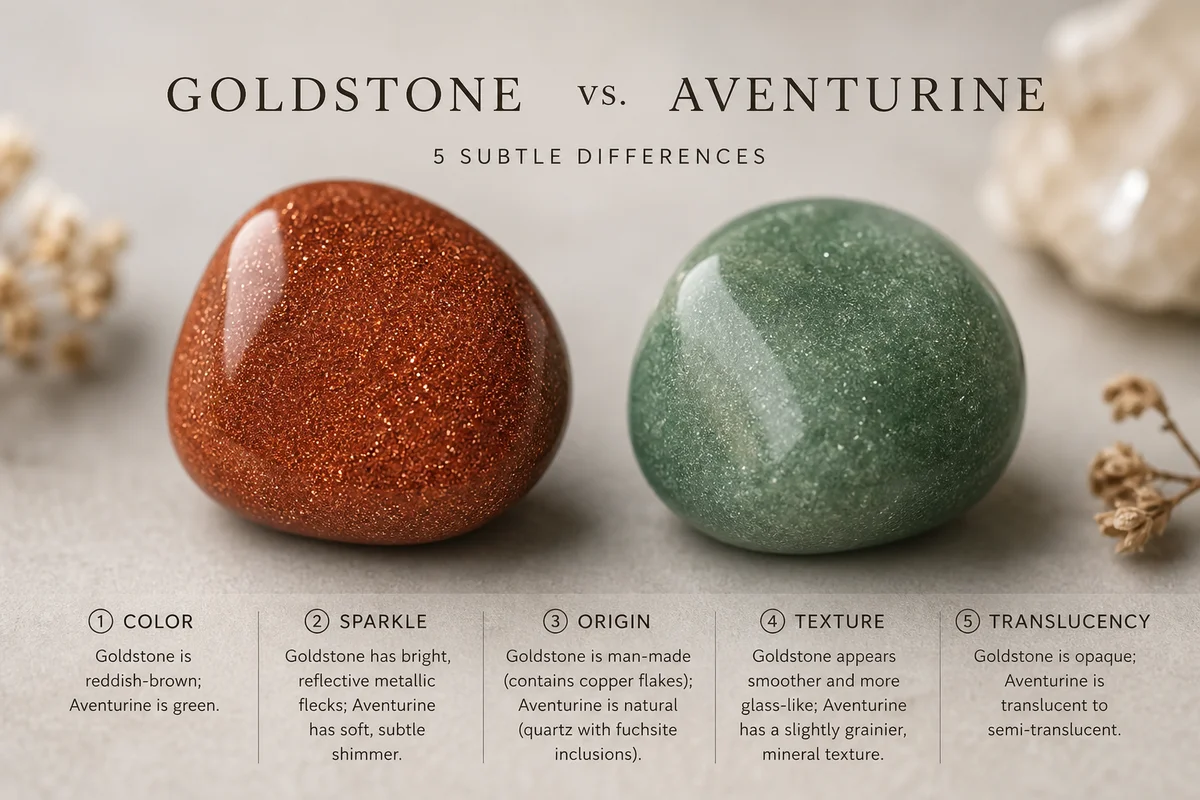Goldstone vs Aventurine vs Sunstone: Tell Apart