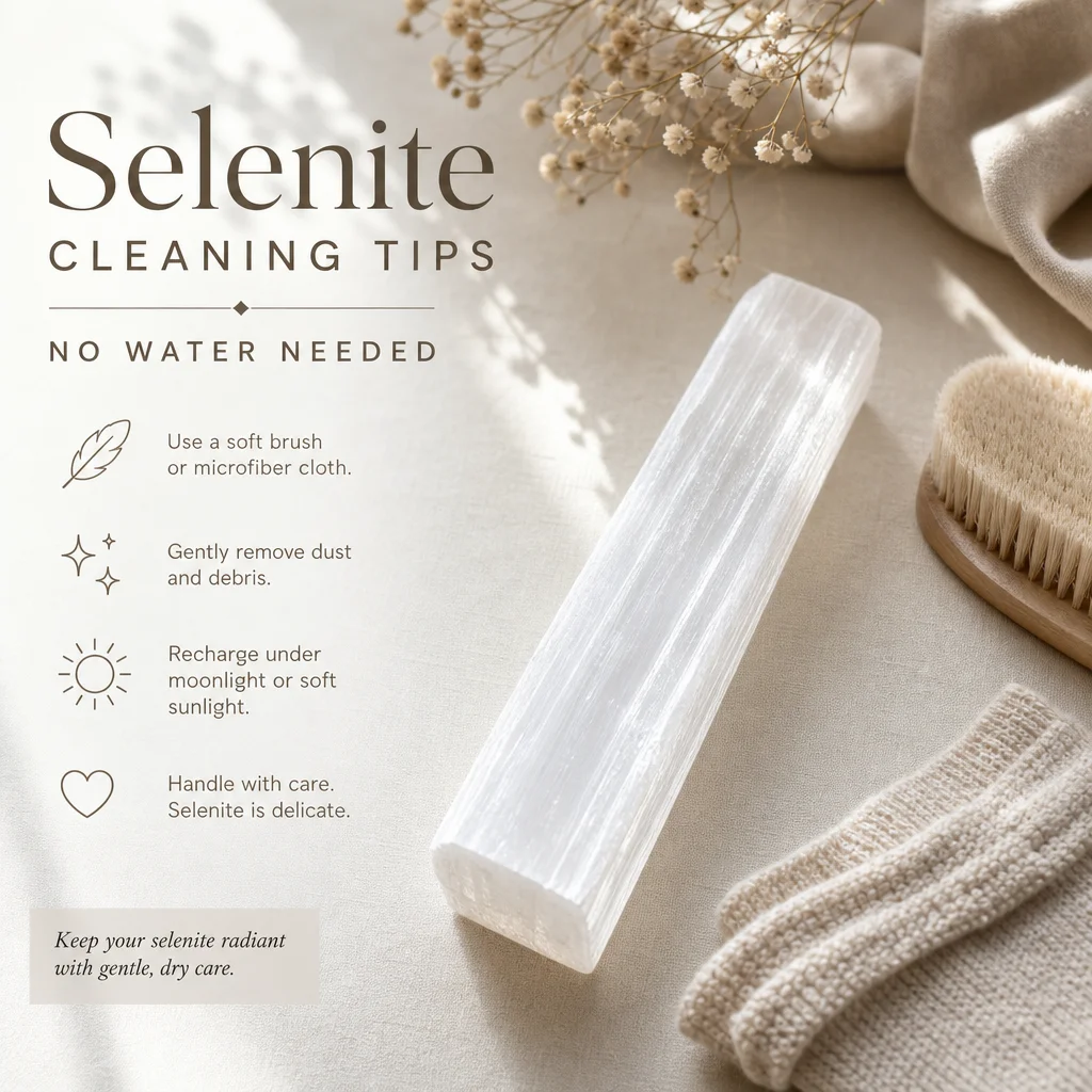 Top 5 Ways to Clean Selenite Without Water