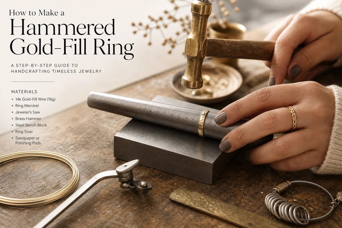 How to Make a Hammered Gold-Fill Ring