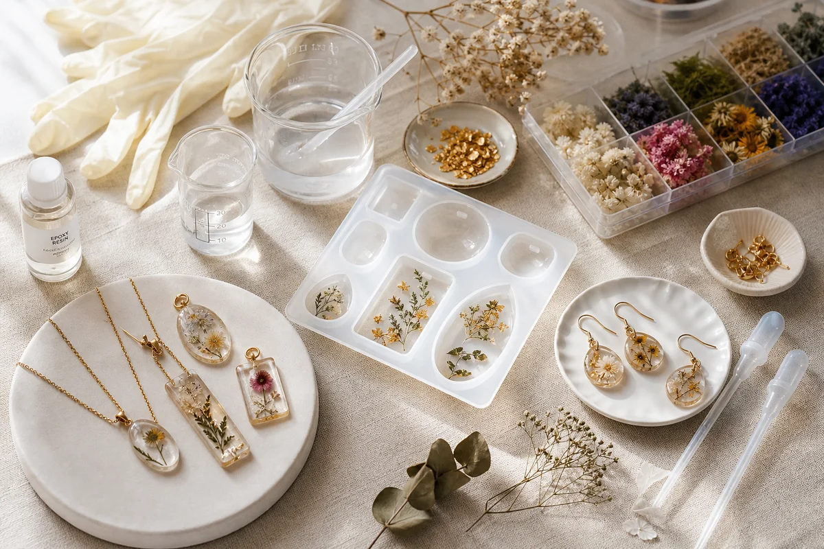 How to Make Resin Jewelry With Dried Flowers