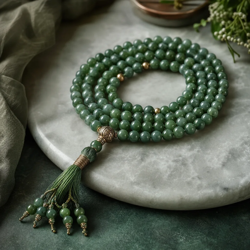 Jade Mala: Emperor's Stone 108 Beads