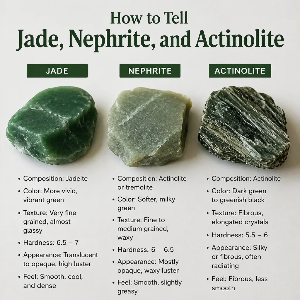 How to Tell Jade, Nephrite, and Actinolite