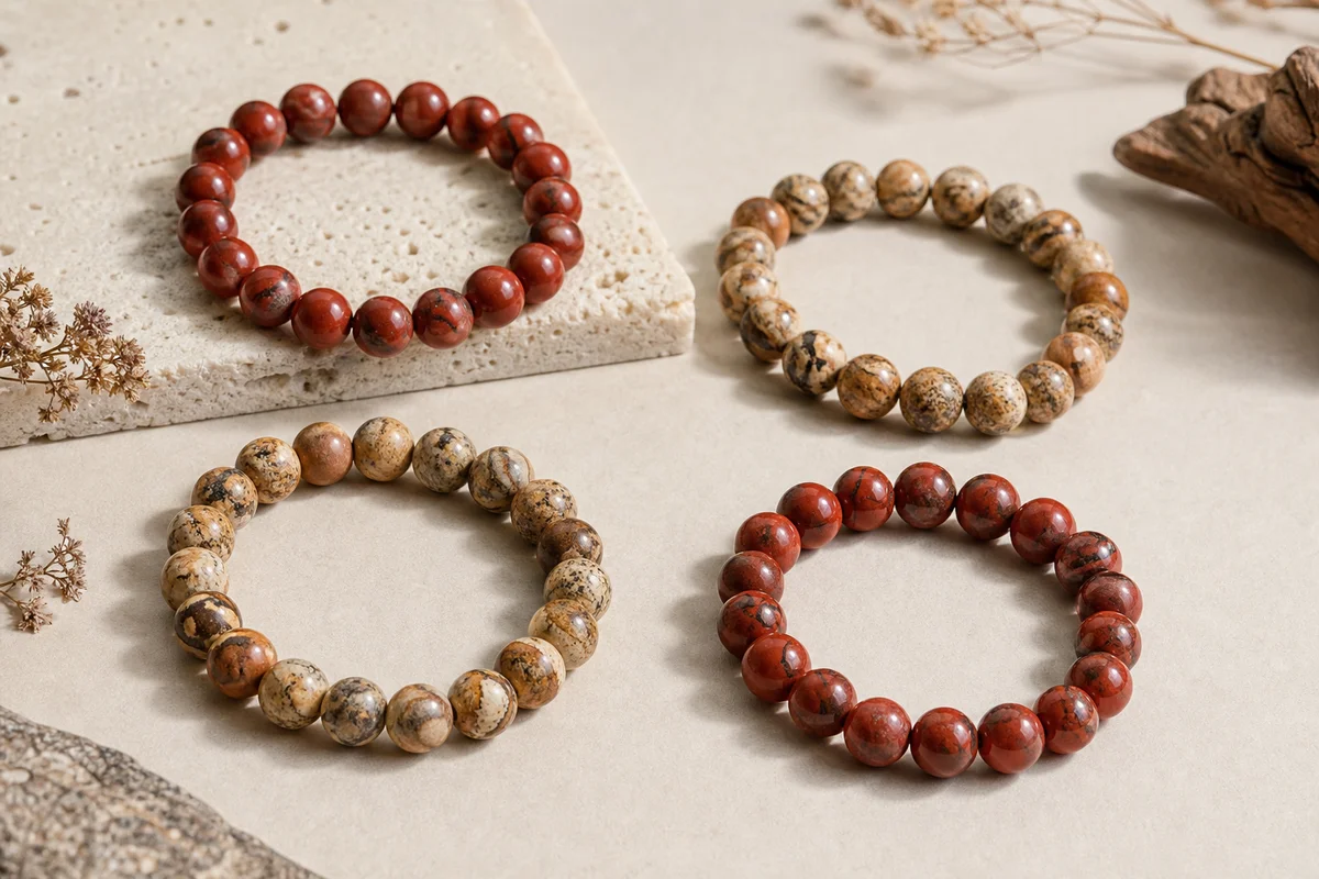 Jasper Bracelet Variety Guide: Red, Picture