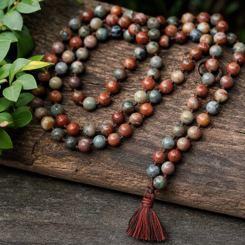 Jasper Mala Beads: Grounding Earth Energy