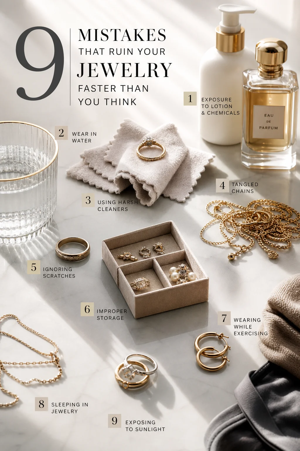 9 mistakes that ruin your jewelry faster than
